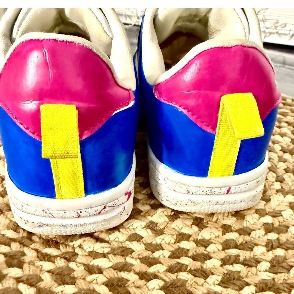 FUBU Y2K Colorblock Sneakers Athletic‎ Shoes Retro Style Yellow Blue Pink